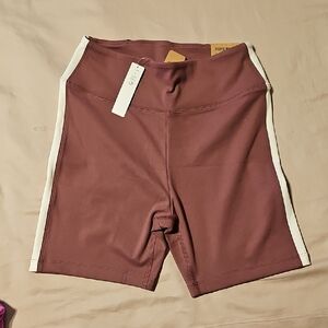Pink Women's Brownish Shorts with White Trim